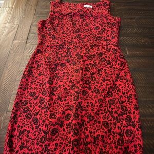 Calvin Klein Red and Black Dress